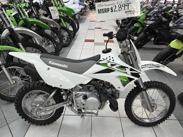 2026 Kawasaki KLX®110R — front three-quarter view