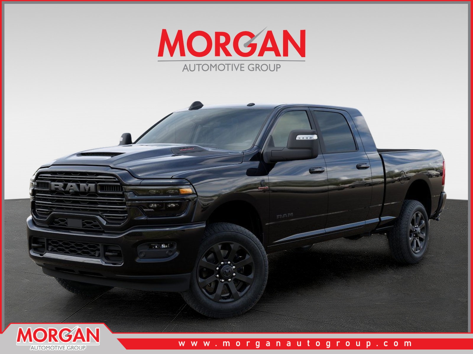 2026 Ram 2500 Laramie in Black — front three-quarter view