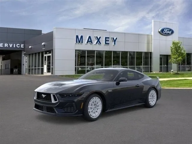 2026 Ford Mustang GT Premium Fastback in Shadow Black — front three-quarter view