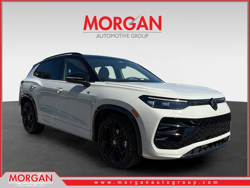 2026 Volkswagen Tiguan SE R-Line Black in Sandstone — front three-quarter view