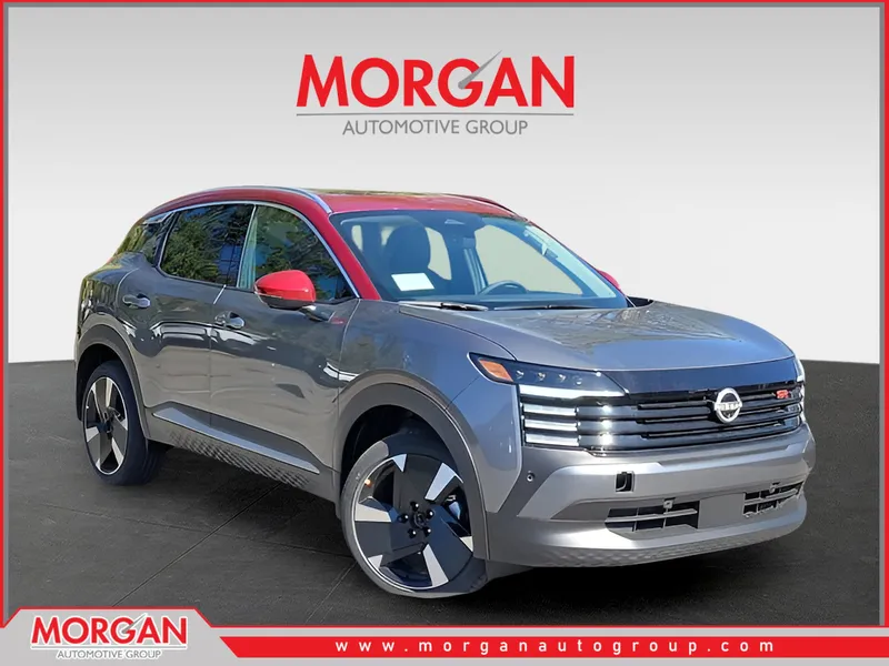 2026 Nissan Kicks SR in Gray — front three-quarter view