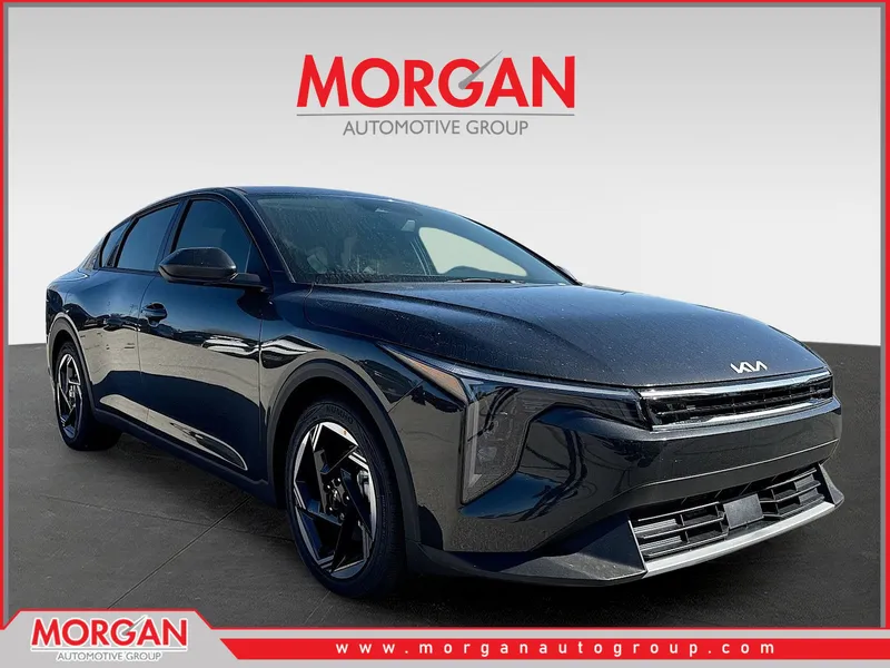 2025 Kia K4 EX in Interstellar Gray — front three-quarter view