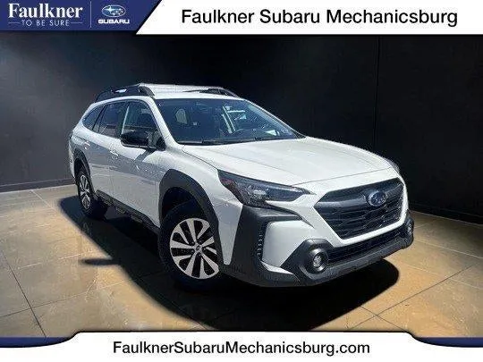 2025 Subaru Outback Premium AWD in Crystal White Pearl — front three-quarter view
