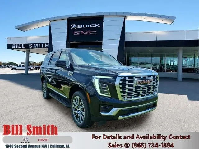 2026 GMC Yukon Denali in Onyx Black — front three-quarter view