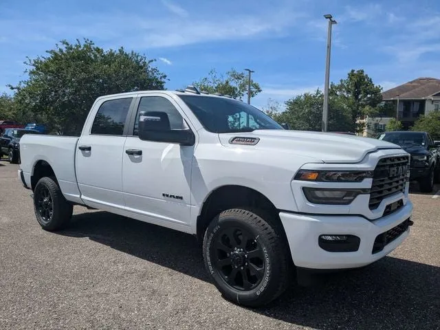 2026 RAM 2500 Big Horn Night Edition in Bright White Clear-Coat Exterior Paint — front three-quarter view