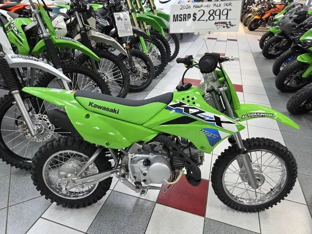 2026 Kawasaki KLX®110R — front three-quarter view