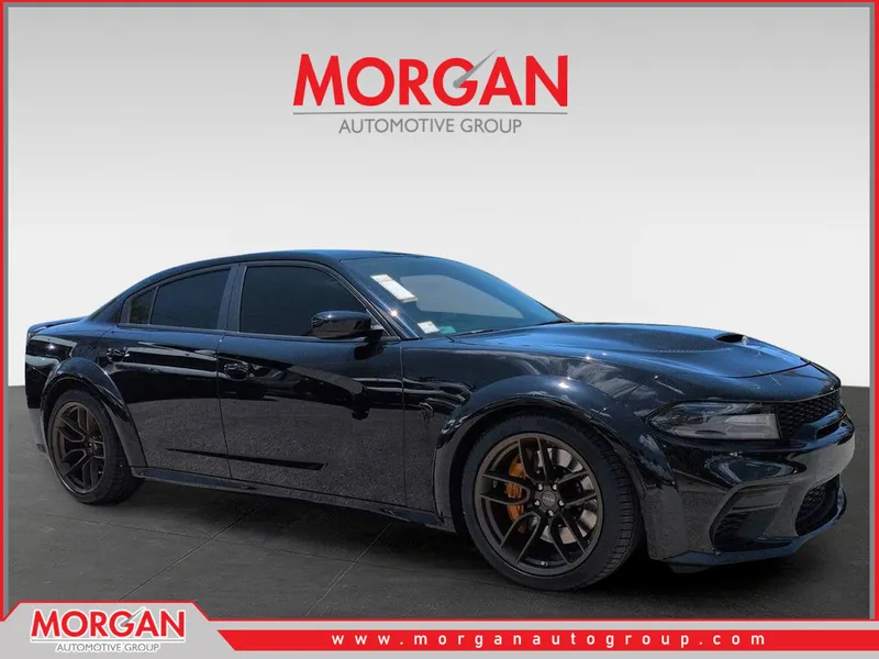 2020 Dodge Charger SRT Hellcat in Black — front three-quarter view