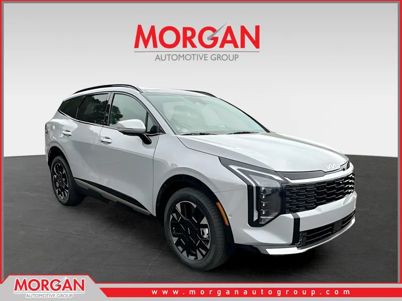 2026 Kia Sportage SX-Prestige in Gray — front three-quarter view