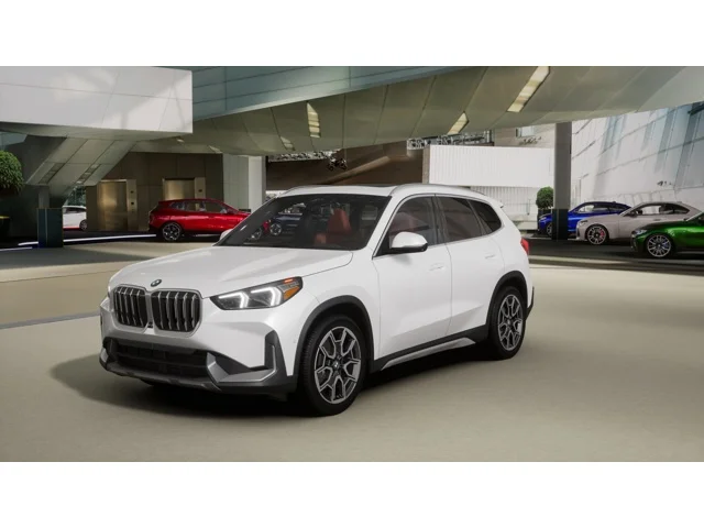 2026 BMW X1 xDrive28i in Mineral White Metallic — front three-quarter view