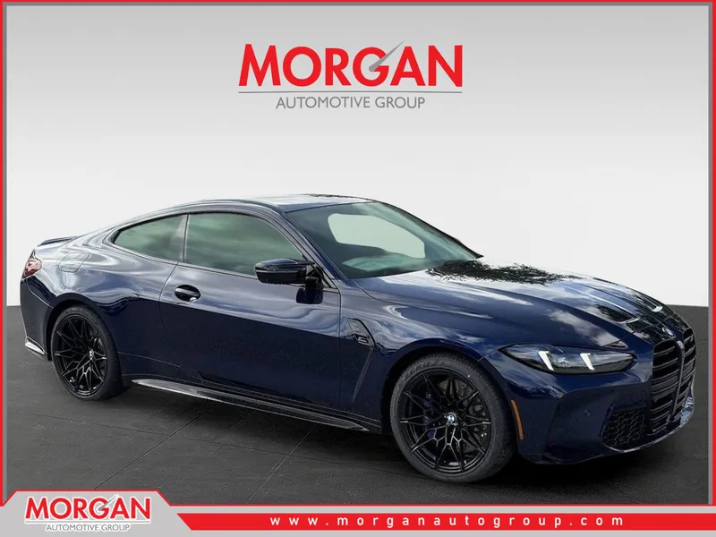 2026 BMW M4 Competition in Blue — front three-quarter view