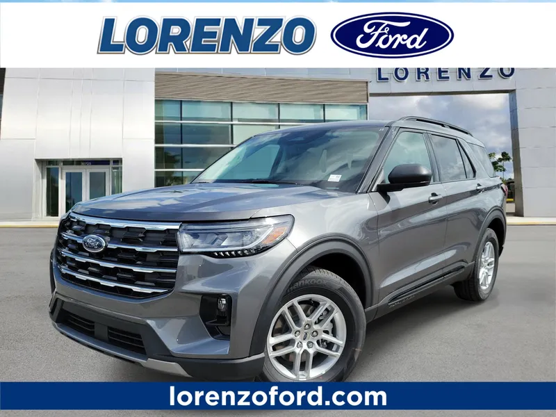 2026 Ford Explorer Active w/200A Pkg in Carbonized Gray Metallic — front three-quarter view