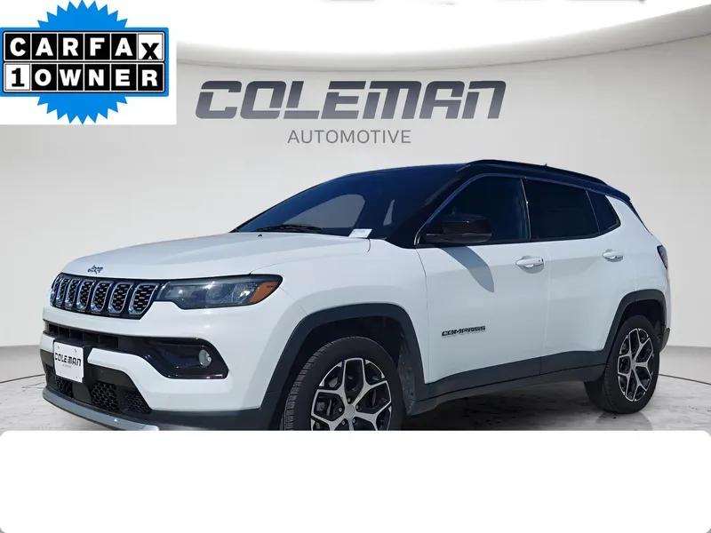 2024 Jeep Compass Limited in Bright White Clearcoat — front three-quarter view