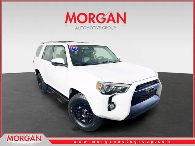 2018 Toyota 4Runner SR5 in White — front three-quarter view