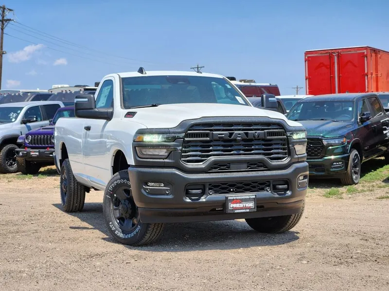 2026 RAM 2500 RAM 2500 TRADESMAN REGULAR CAB 4X4 8' BOX in Bright White Clear-Coat Exterior Paint — front three-quarter view