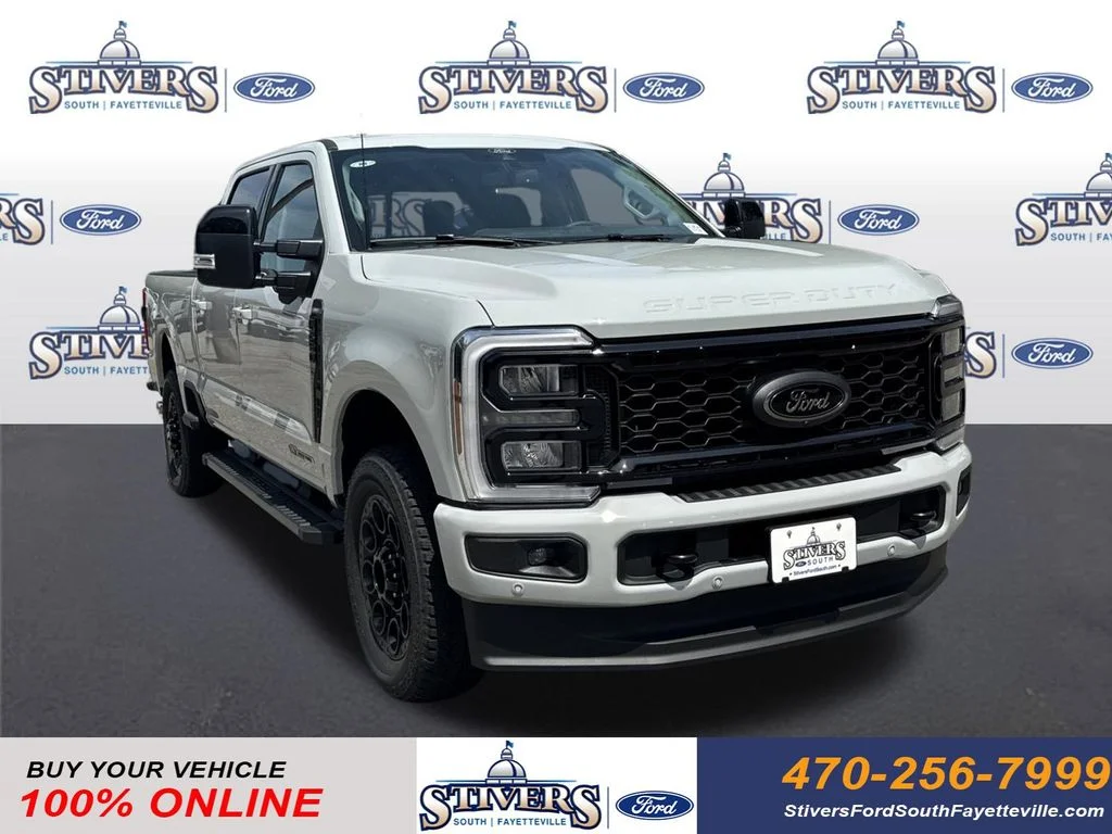2026 Ford F-250SD Lariat in White — front three-quarter view