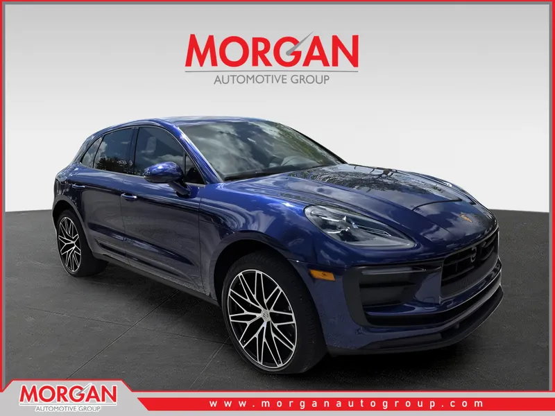 2024 Porsche Macan Base in Blue — front three-quarter view