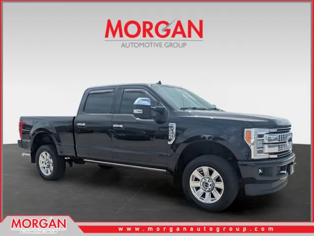 2019 Ford F-250SD Platinum in Black — front three-quarter view
