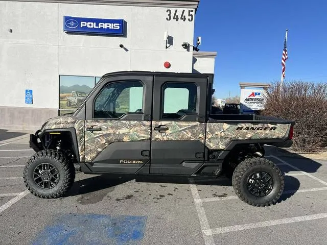 2026 Polaris® Ranger Crew XD 1500 NorthStar Ultimate Polaris Pursuit Camo — front three-quarter view