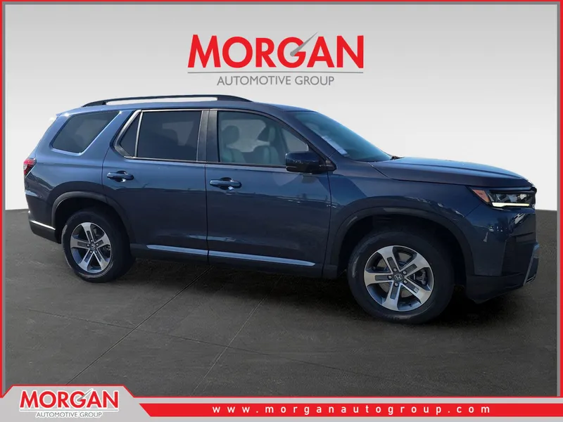 2026 Honda Pilot EX-L in Gray — front three-quarter view