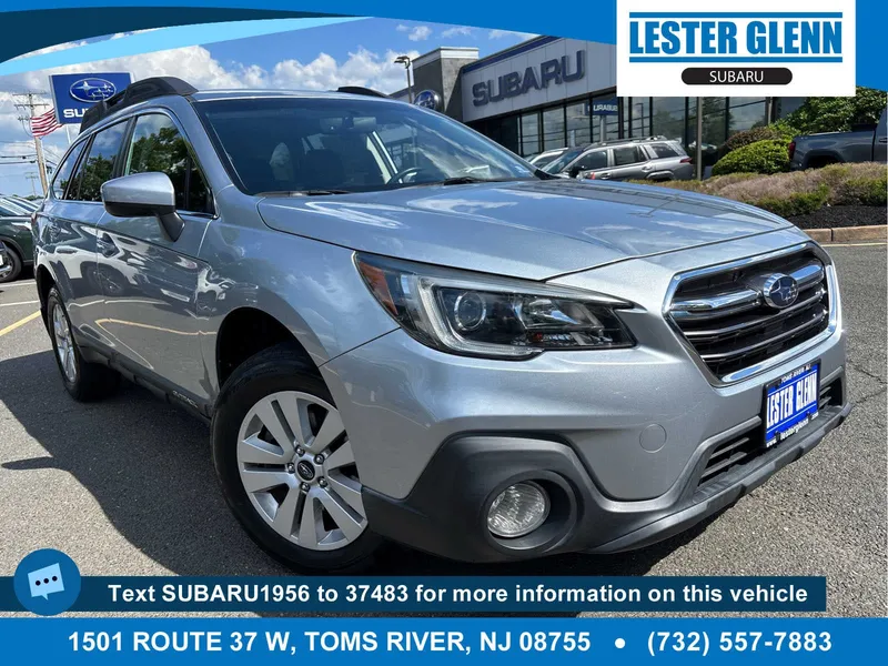 2018 Subaru Outback Premium in Ice Silver Metallic — front three-quarter view