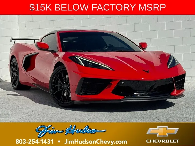 2023 Chevrolet Corvette Stingray 3LT in Torch Red — front three-quarter view