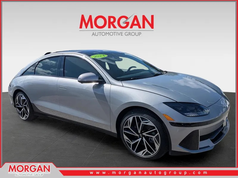 2024 Hyundai IONIQ 6 Limited in Curated Silver — front three-quarter view