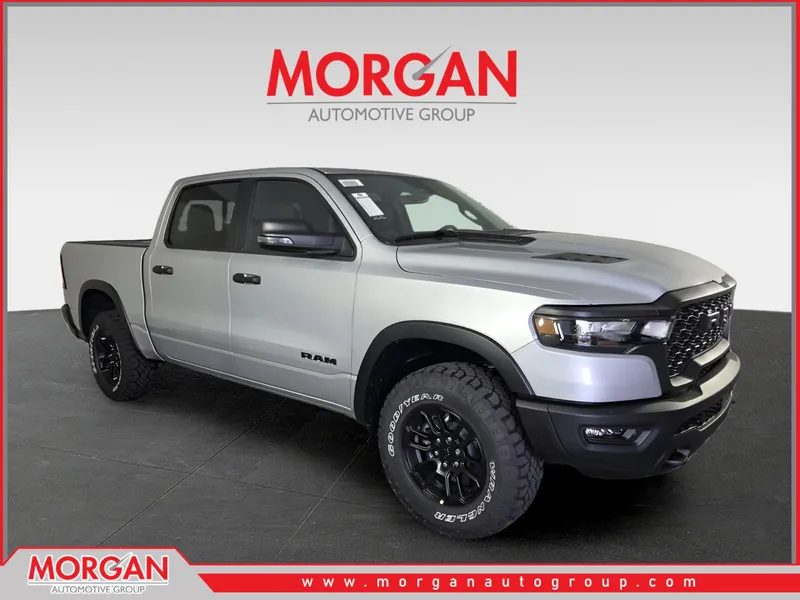 2026 Ram 1500 Rebel in Silver — front three-quarter view