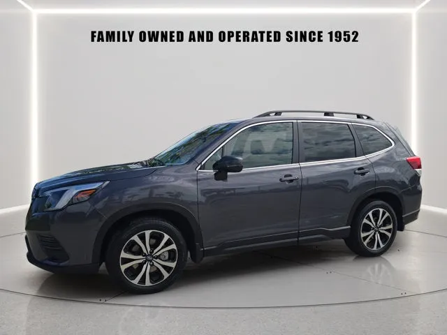 2024 Subaru Forester Limited in Magnetite Gray Metallic — front three-quarter view