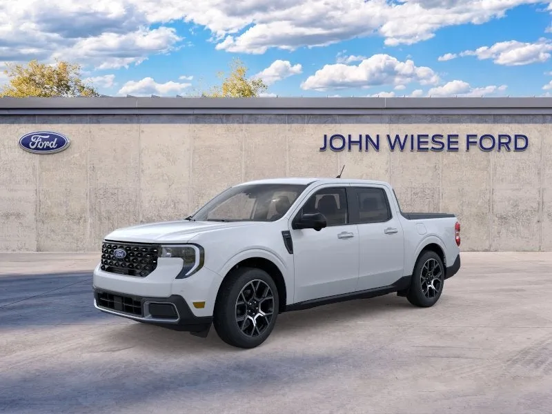 2026 Ford Maverick LARIAT AWD in Oxford White — front three-quarter view