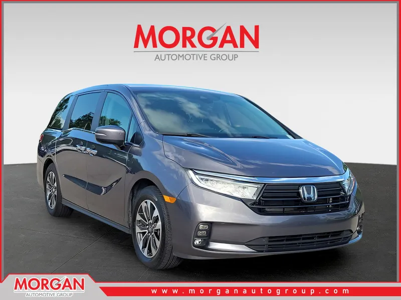 2024 Honda Odyssey EX-L in Modern Steel Metallic — front three-quarter view