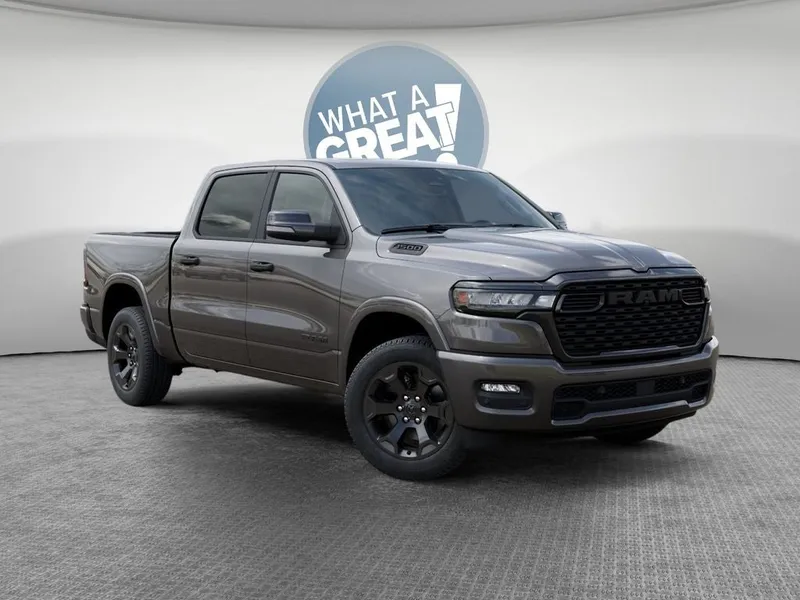 2026 RAM 1500 Big Horn/Lone Star in Granite Crystal Metallic Clear-Coat Exterior Paint — front three-quarter view