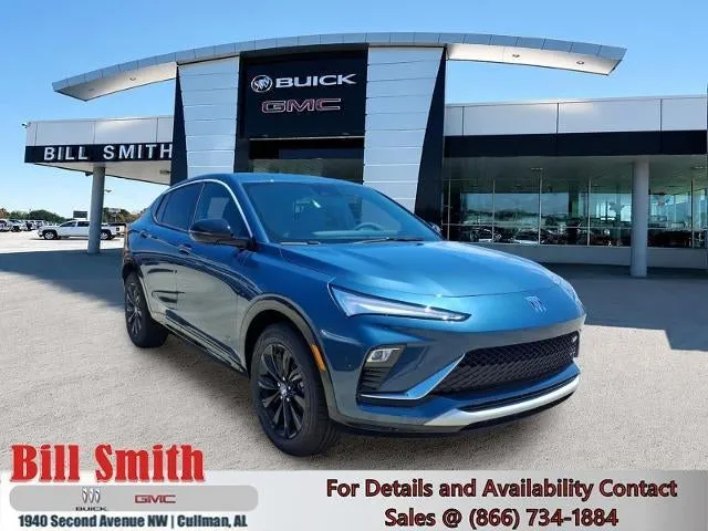 2026 Buick Envista Sport Touring in Ocean Blue Metallic — front three-quarter view