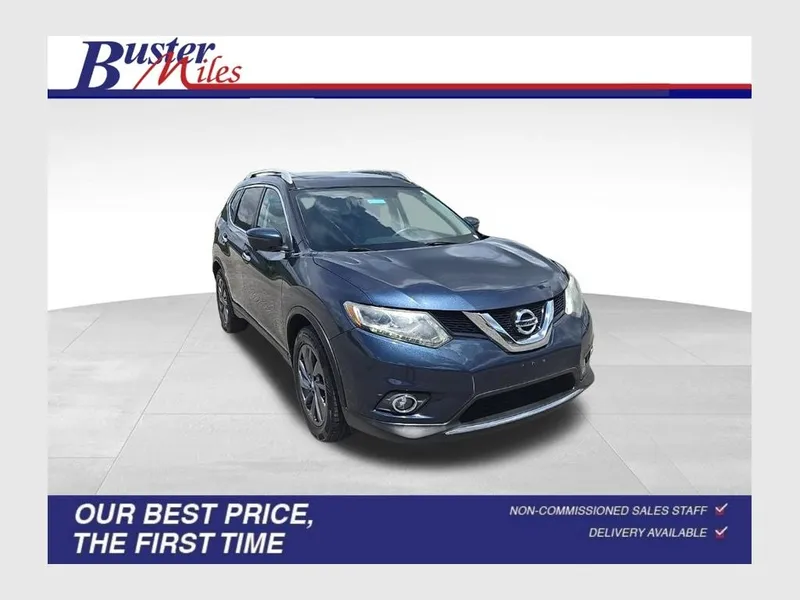 2016 Nissan Rogue SL in Arctic Blue Metallic — front three-quarter view