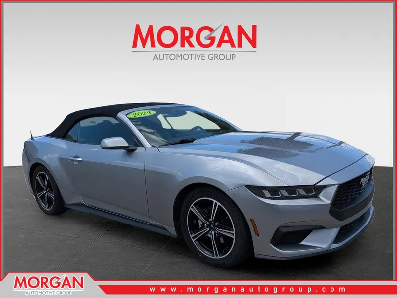 2024 Ford Mustang EcoBoost Premium in Silver Metallic — front three-quarter view