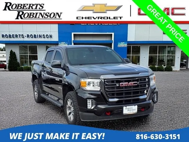 2022 GMC Canyon AT4 - Leather in Onyx Black — front three-quarter view