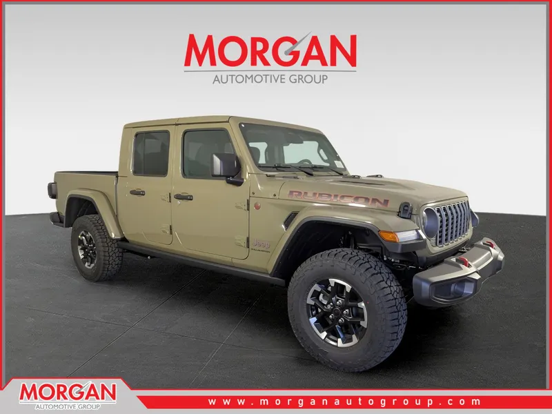 2026 Jeep Gladiator Rubicon in Green — front three-quarter view