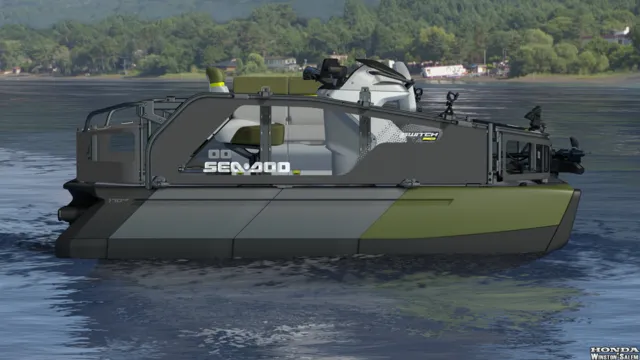 2026 Sea-Doo Switch Fish™ Compact - 170 hp Galvanized — front three-quarter view
