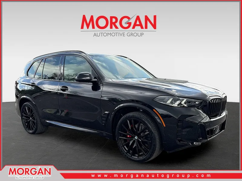 2026 BMW X5 xDrive40i in Black Sapphire Metallic — front three-quarter view