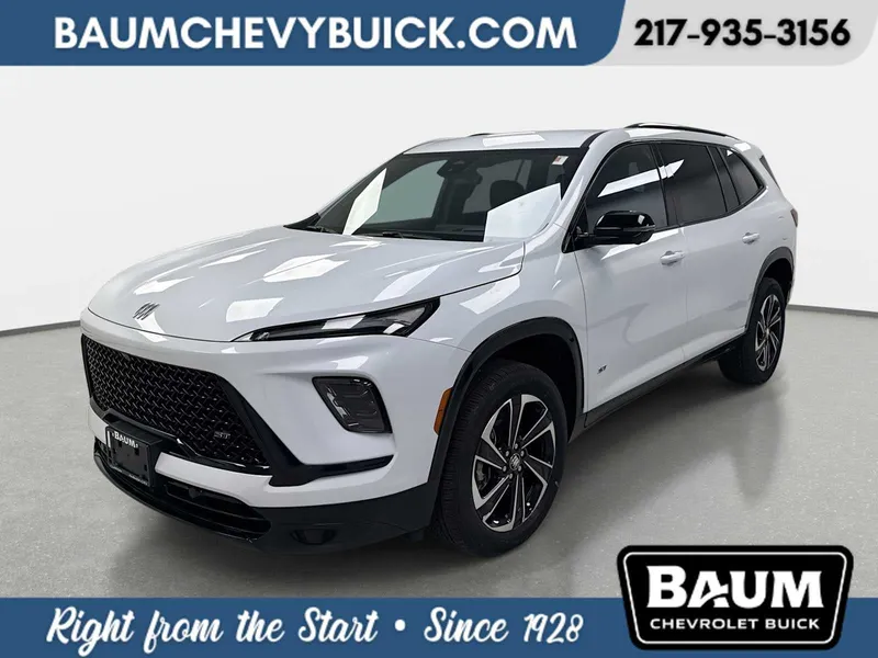 2026 Buick Enclave Sport Touring in Iridescent White Tricoat — front three-quarter view
