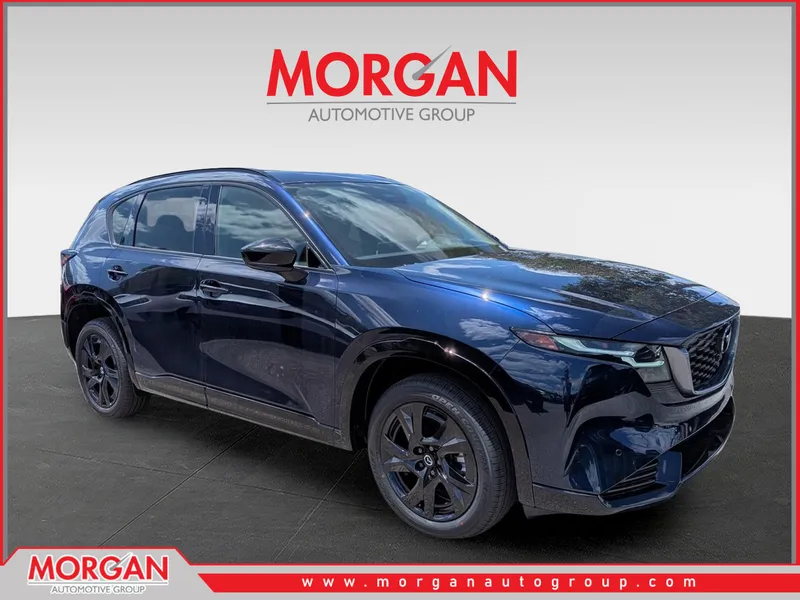 2026 Mazda CX-5 2.5 S Premium Plus in Navy Blue Mica — front three-quarter view