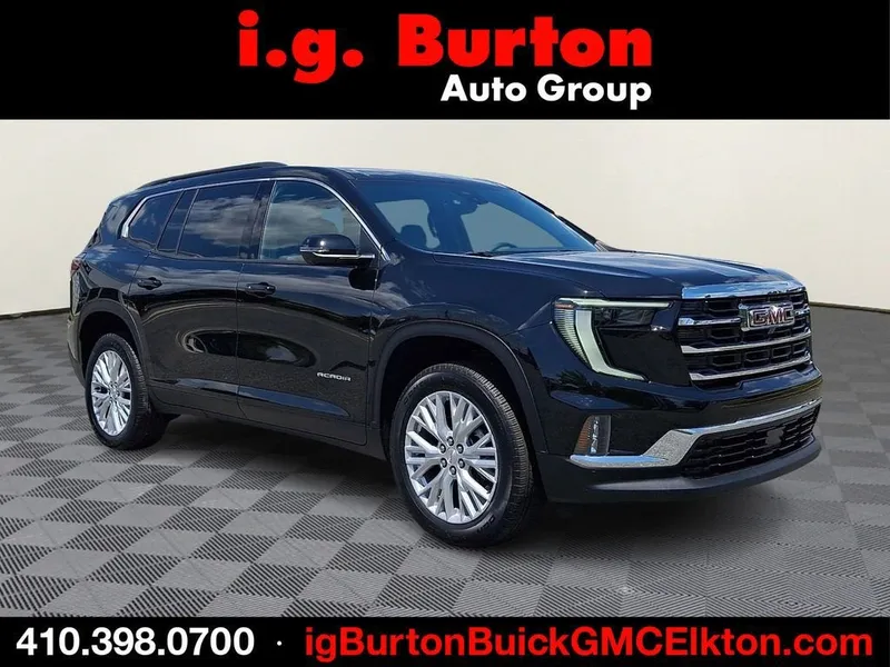 2026 GMC Acadia Elevation in Ebony Twilight Metallic — front three-quarter view