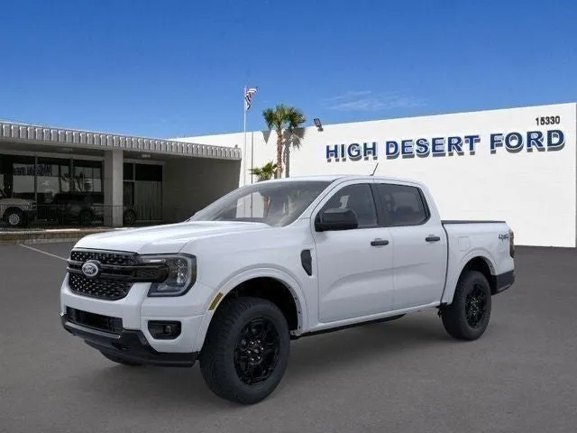 2025 Ford Ranger XLT in Oxford White — front three-quarter view