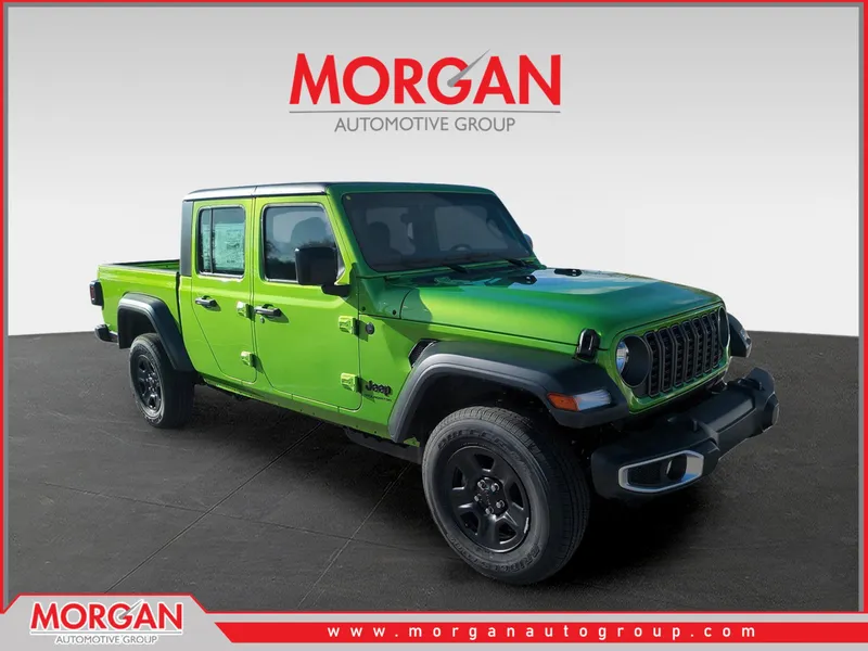 2026 Jeep Gladiator Sport in Green — front three-quarter view