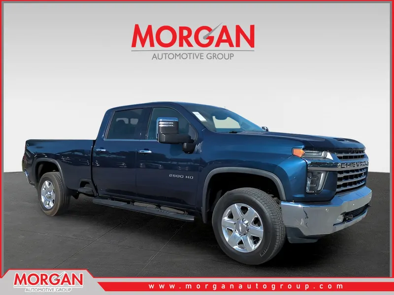2020 Chevrolet Silverado 2500HD LTZ in Northsky Blue Metallic — front three-quarter view