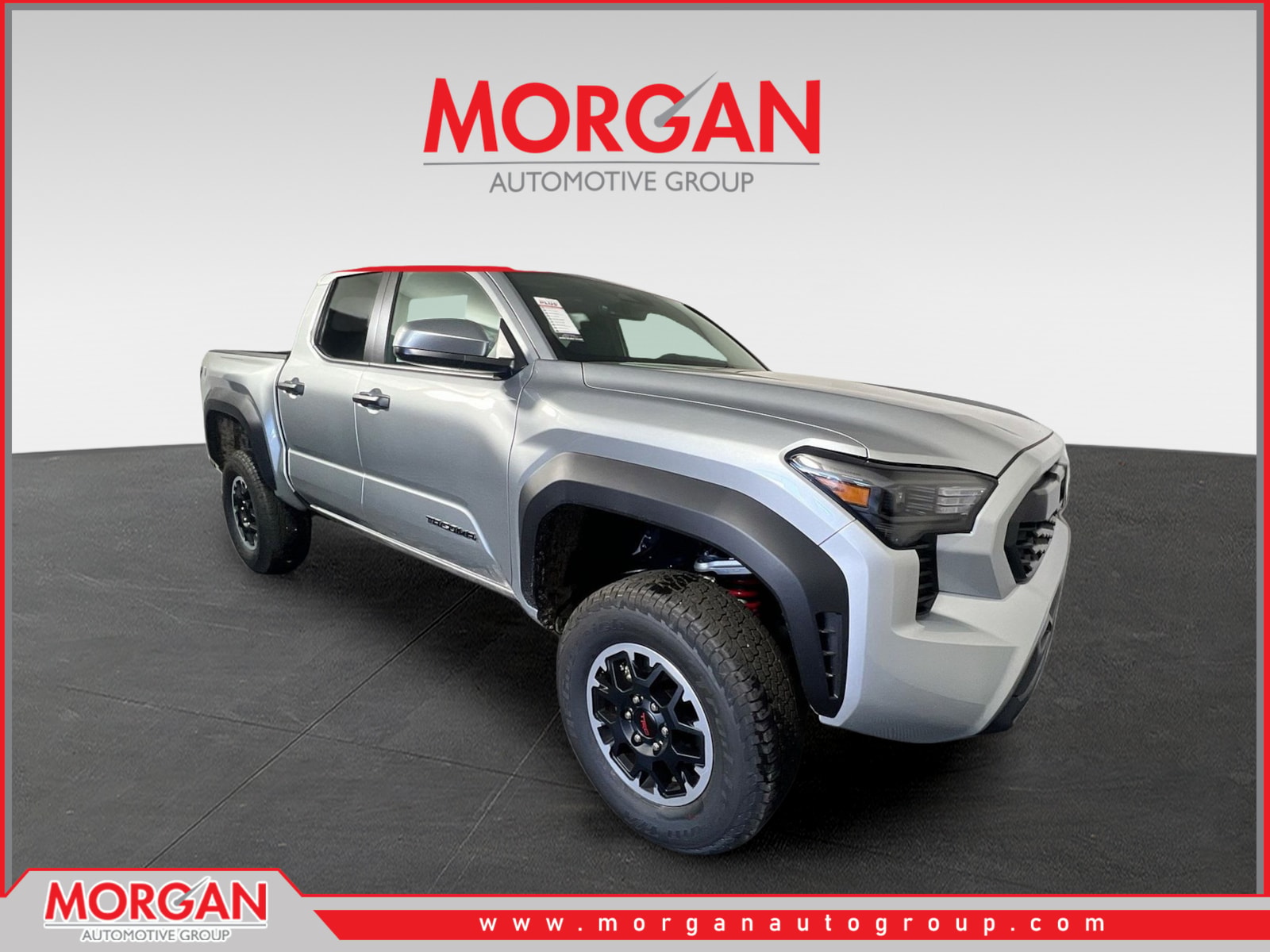 2025 Toyota Tacoma 4WD TRD Off Road in Celestial Silver Metallic — front three-quarter view