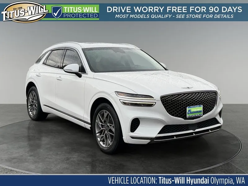 2022 Genesis GV70 2.5T in Uyuni White — front three-quarter view