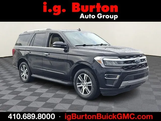 2024 Ford Expedition Limited in Agate Black Metallic — front three-quarter view