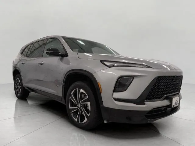 2026 Buick Enclave Sport Touring in Moonstone Gray Metallic — front three-quarter view