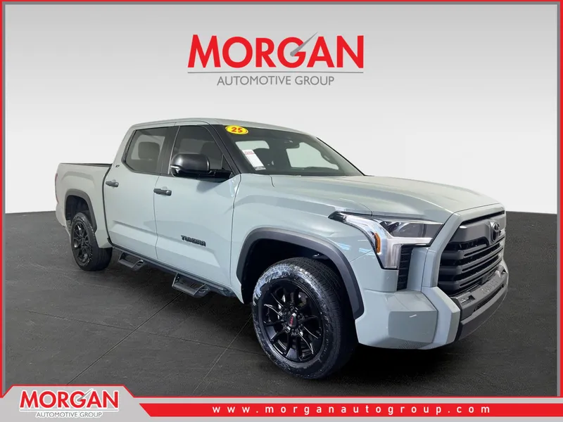 2025 Toyota Tundra SR5 in Lunar Rock — front three-quarter view