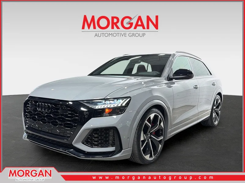 2024 Audi RS Q8 4.0T in Nardo Gray — front three-quarter view